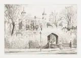 Edgar Holloway, Traitors' Gate (Tower of London), monochrome etching