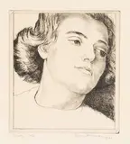 Edgar Holloway, Wendy, 1941, monochrome etching
