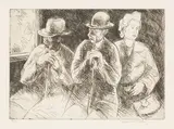Edgar Holloway, The Long Wait, monochrome etching