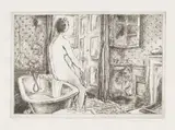 Edgar Holloway, The Glass Queen, monochrome etching
