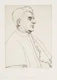 Edgar Holloway, The Very Reverend J. Canon Bradley, 1947, monochrome etching from an edition of 20