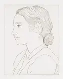 Edgar Holloway, Daisy Monica II, monochrome engraving