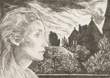 Edgar Holloway, Elegy (Memory of Daisy Monica Hawkins), monochrome etching