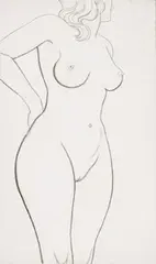 Edgar Holloway, Nude, monochrome engraving