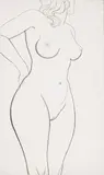 Edgar Holloway, Nude, monochrome engraving