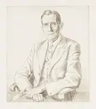 Edgar Holloway, Mr Justice Farwell, 1937, monochrome etching