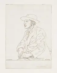 Edgar Holloway, E.H.W. Meyerstein in 1935, monochrome etching from an edition of 8