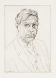 Edgar Holloway, Dr Kenneth Garlick, monochrome etching