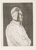 Edgar Holloway, The Airman II, monochrome etching