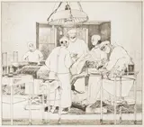 Edgar Holloway, Operating Theatre, 1937, monochrome etching