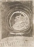 Eric James Mellon, Lovers in the Moon, monochrome aquatint