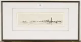 Coastal View with Cockle Gatherers by William Lionel Wyllie, monochrome etching, sold Apr 2016