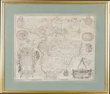 Theodor de Bry, Americae Pars Magis Cognita' (Map of America), monochrome engraving