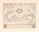 Johannes Janssonius, Mappa Aestivarum Insularum alias Barmudas ...' (Map of Bermuda), engraving with later colour