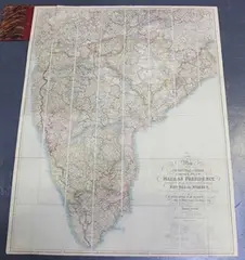 F.H. Scott, Map of the Peninsula of India ... (second edition), hand-coloured engraving