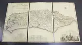 William Figg, Map of the County of Sussex, engraving hand-coloured in outline