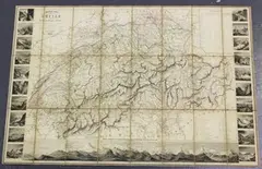 A. Vuillemin, Nouvelle Carte Illustrée de la Suisse' (Map of Switzerland), engraving hand-coloured in outline
