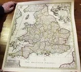 Nicolaes Visscher, Angliae Regnum' (Map of England and Wales), hand-coloured engraving