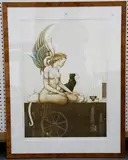 Michael Parkes, Morning, colour stone lithograph
