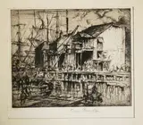 Frank Brangwyn, Kings Lynn, monochrome etching