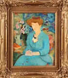 Russische School, dame op stoel