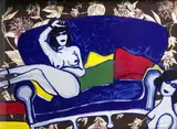 Corneille '79 (nr, litho, 46/250, litho op papier, naakte dame op bank 47x65cm