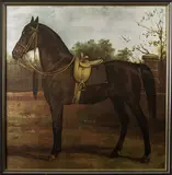 Otto Eerelman by Otto Eerelman, prent op papier, gezadeld paard 63x77cm, Otto Eerelman, prent op papier, gezadeld paard 63x77cm, sold Jan 2015
