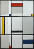 G. Diepeveen, naar Mondriaan, Gerard Diepeveen, olieverf op linnen, kubisme (naar Mondriaan) 70x50cm