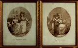 2 Gravures, 19e eeuw, Twee 19e eeuwse gravures: 1x The Wedding Ring en 1x The Valentine, gravures op papier 20x27cm