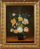A. Reinders, stilleven, Reinders fecit, olieverf op paneel, 19e eeuws stilleven 30x40cm