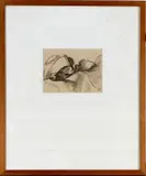 Ro Mogendorff, kempvis, Ro Mogendorff '65 (Rosa, Joodse kunstenares Amsterdam 1907 - 1969 Laren), Chinese inkt op papier, kempvis 21x16cm