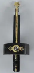 18e eeuw by Houten kruis, Meetinstrument 18e eeuw van ebbenhout en messing 20x6x7cm, sold Apr 2014