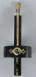 Houten kruis, 18e eeuw, Meetinstrument 18e eeuw van ebbenhout en messing 20x6x7cm