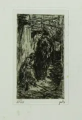 Ets M. Bauer, kameeldrijver, Marius Bauer ( 1867 - 1932), ets op papier (met origineel wisselingh nr