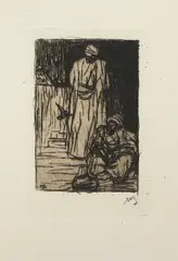 Ets M. Bauer, moskee, Marius Bauer ( 1867 - 1932), ets op papier (met origineel wisselingh nr