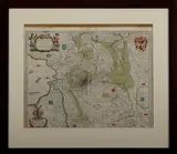 17e eeuw by Landkaart 17e eeuw van Overijssel door Corn, 1630, ingekleurde gravure op papier 54x45cm, sold Jul 2013