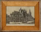 Marius Jansen, ets op papier, Den Bosch St, Marius Jansen, Marius Jansen, ets op papier, Den Bosch St