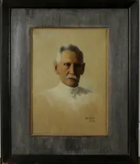 Ton Blom 1933, olieverf op linnen, Indische man 30x40cm, Indische man, Ton Blom 1933, olieverf op linnen, Indische man 30x40cm