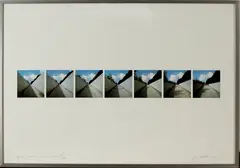 Ger Dekkers, fotocollage, Ger dekkers (Fotograaf Borne 1929), fotografie op papier, fotocollage Cycletrack England 8x48cm