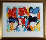 Jan Cremer, litho tulpen, Jan Cremer (1940 - ) 31/125, lithografie op papier, tulpen 72x55cm