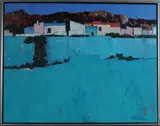 Pieter Vierhout, Provence, Pieter Vierhout (Almelo), olieverf op linnen, "Provence" 70x90cm