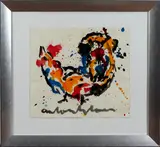 haan by Anton Heyboer, acryl op papier, haan 40x35cm, Anton Heyboer, acryl op papier, haan 40x35cm, sold Jan 2013