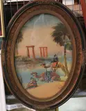 V. Kranz, kamelen, 1930, olieverf op paneel, bedoeïnen met kamelen bij water 48x34cm