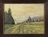 H.H. Ros, landschap, 1920, olieverf op linnen, duinlandschap met boerderij 40x60cm
