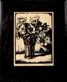 J.W. den Hartog? ca, houtsnede, 1900, houtsnede/handdruk op papier, anemonen 25x19cm