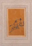 Onduidelijk gesig. ets ca., verz. stempel, 1900, ets met aqutint op papier, twee halfnaakte vrouwen 4x6,5cm