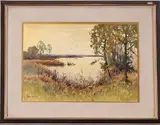 gouache by Peter Cox, gouache op papier, plasgezicht 46x30cm, Peter Cox, gouache op papier, plasgezicht 46x30cm, sold Jul 2012