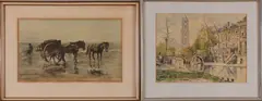 Twee oude litho's ca, Jansen en Bogman, Twee oude litho's ca