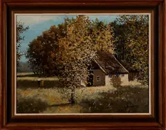 B. Baaijens, Bommelas, Bertus Baaijens (Enschede), olieverf op linnen, De Bommelas 30x40cm