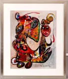 acryl op papier by Jan te Wierik 2000, acryl op papier, fantasiefiguur 56x72cm, Jan te Wierik 2000, acryl op papier, fantasiefiguur 56x72cm, sold Apr 2012